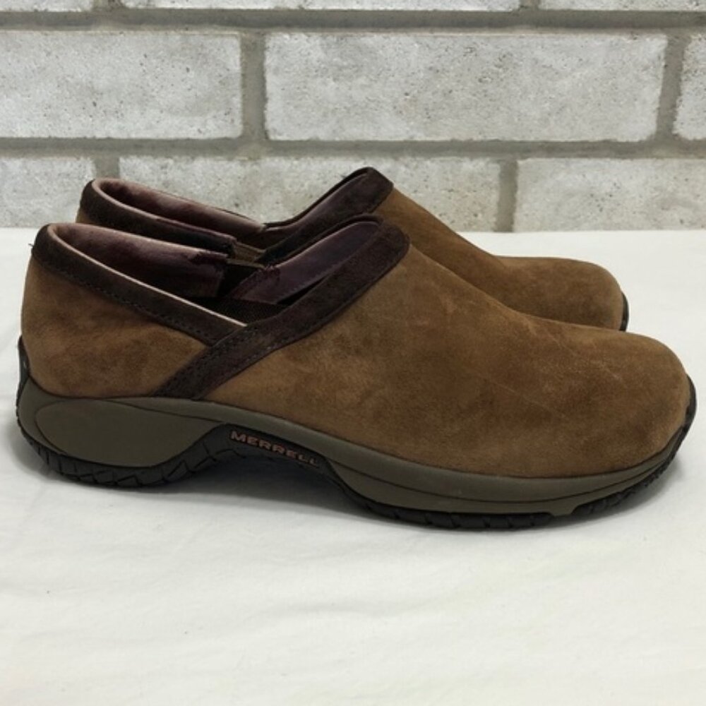 Merrell Women’s Clogs QForm AirCushion Encore Adams Dark Earth Footwear 6 E